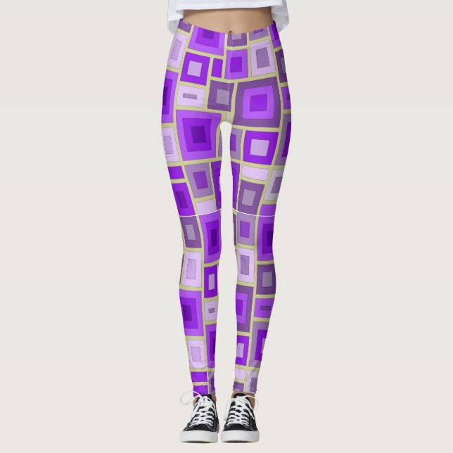 Leggings with art of geometric shapes (Front)