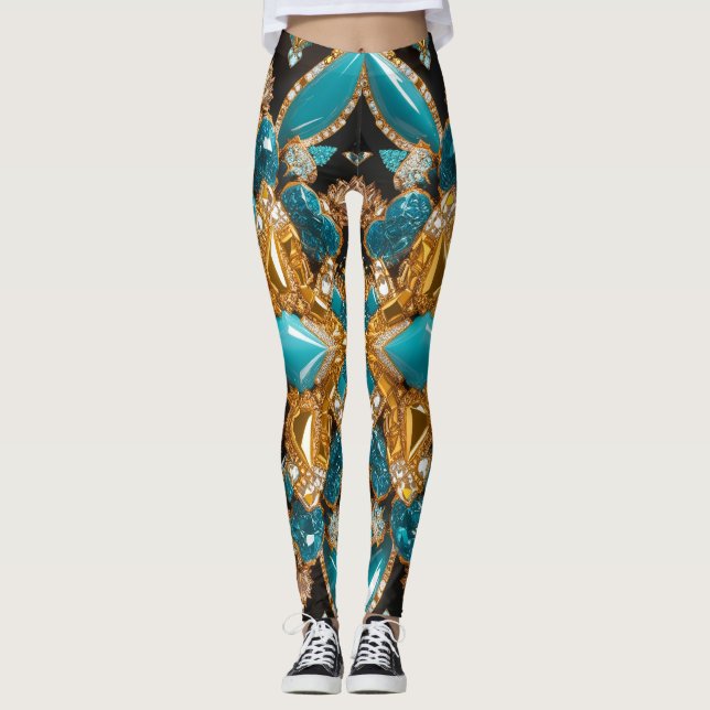 Leggings with Bahamas Colours design (Front)