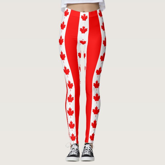 Leggings with flag of Canada (Front)