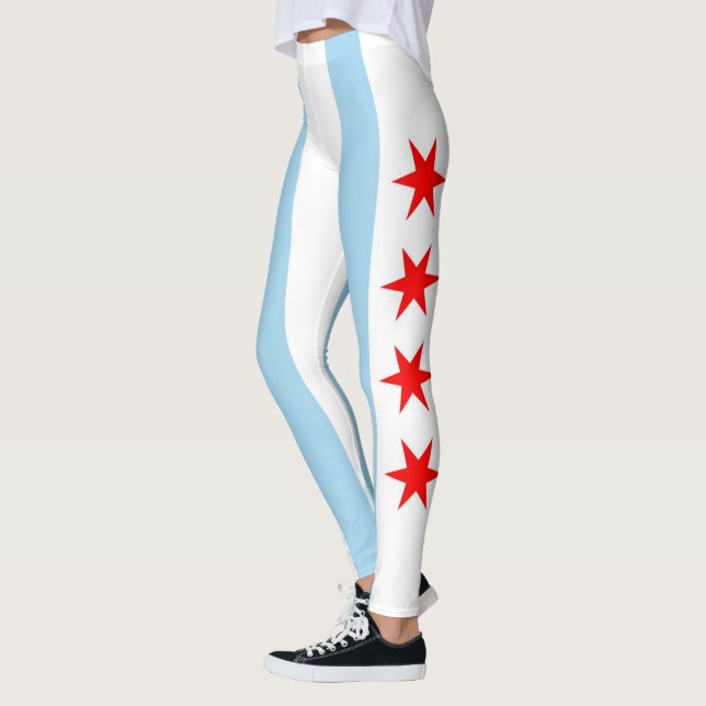 Leggings with flag of Chicago, Illinois (Left)