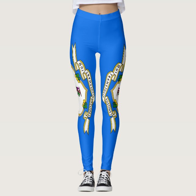 Leggings with flag of Connecticut State, USA (Front)