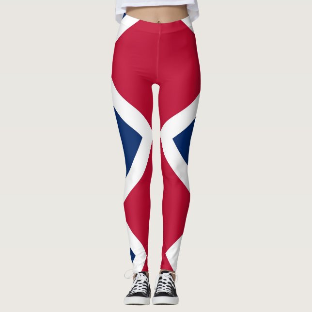Leggings with flag of Denver, Colorado State, USA (Front)