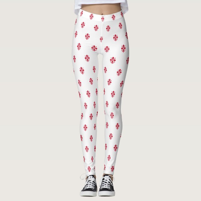 Leggings with flag of Florence, Italy (Front)