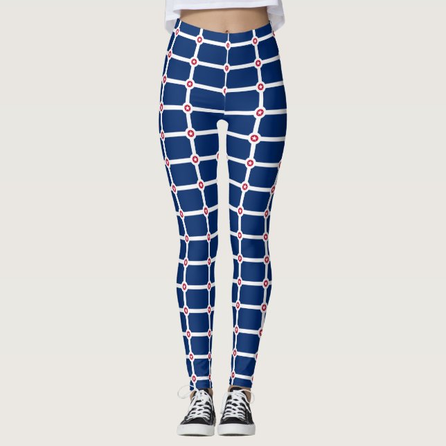 Leggings with flag of Indianapolis City, USA (Front)