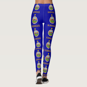 Leggings with flag of Kansas State, USA