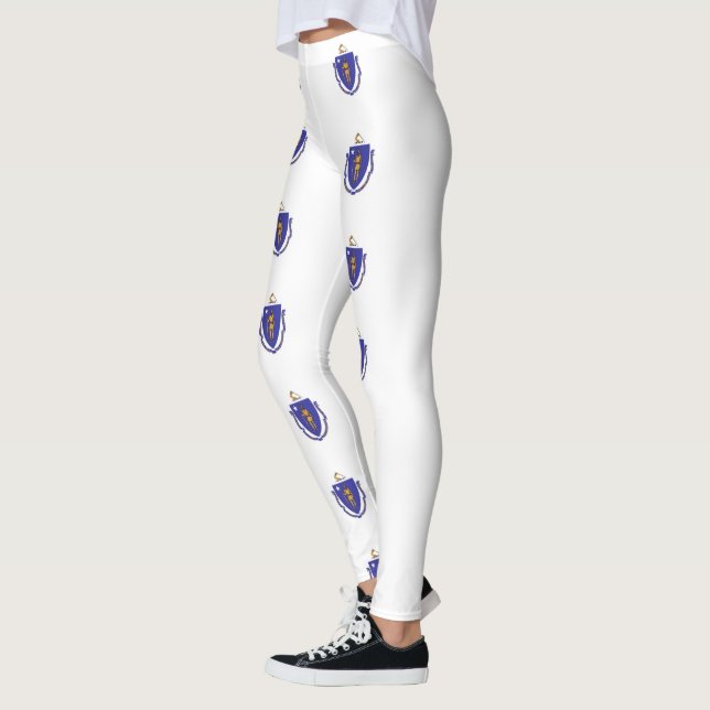 Leggings with flag of Massachusetts State, USA (Left)
