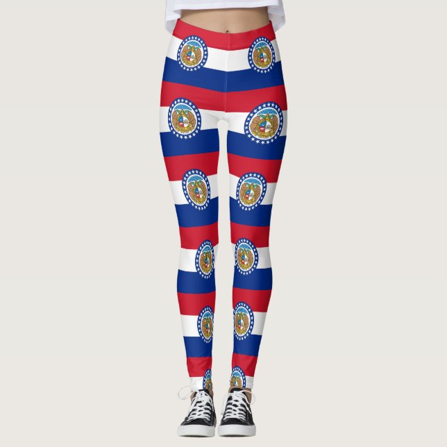 Leggings with flag of Missouri State, USA (Front)