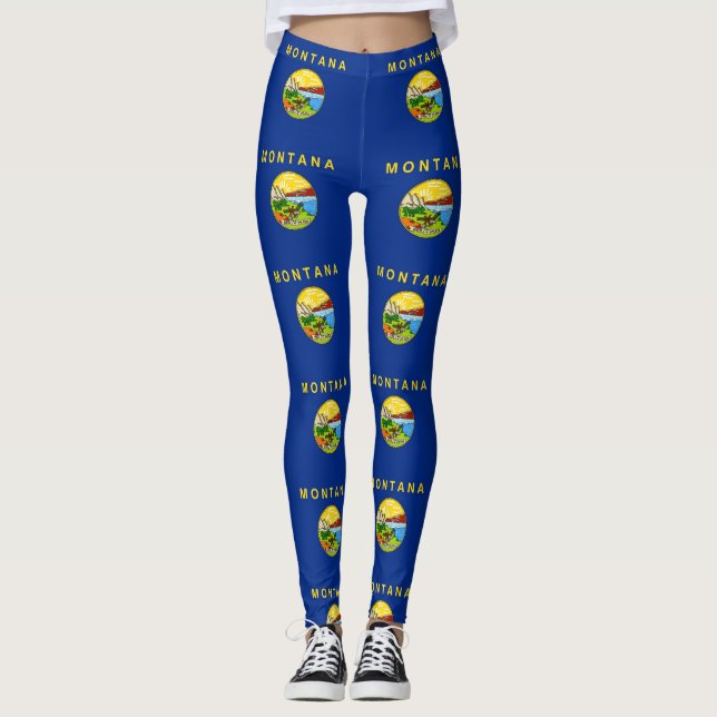 Leggings with flag of Montana State, USA (Front)