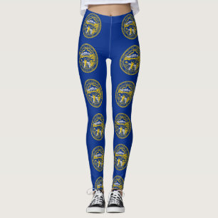 Leggings with flag of Nebraska State, USA