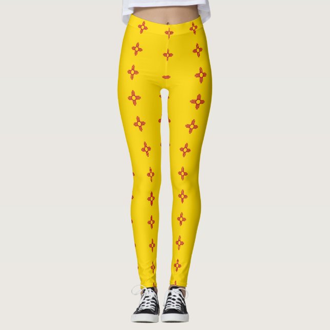 Leggings with flag of New Mexico State, USA (Front)
