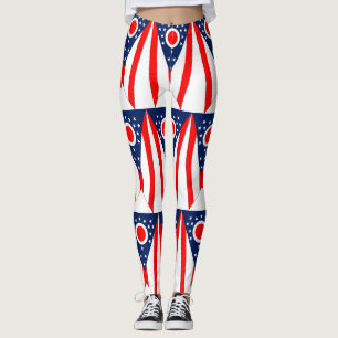 Leggings with flag of Ohio State, USA