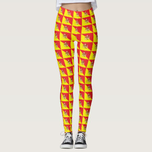 Leggings with flag of Sicily, Italy