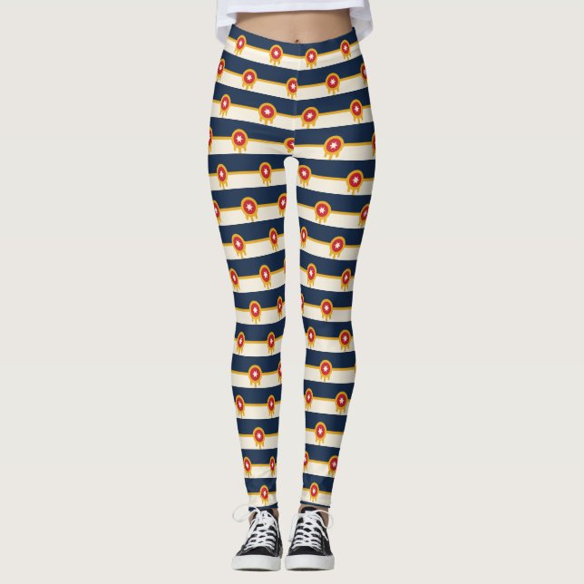Leggings with flag of Tulsa, Oklahoma (Front)