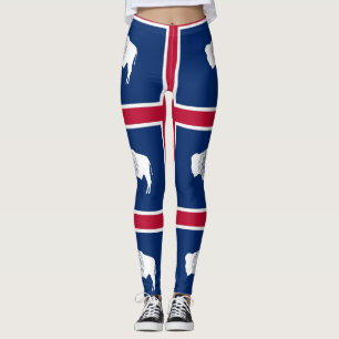 Leggings with flag of Wyoming State, USA