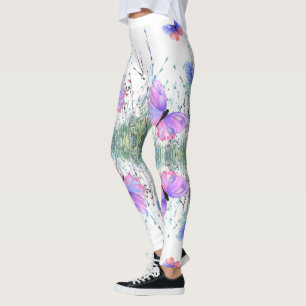 Leggings with Flying Butterflies