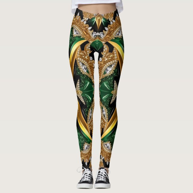 Leggings with Jamaican Colours design (Front)