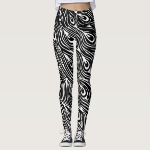 Leggings WITH PEACOCK PATTERN AND STAR
