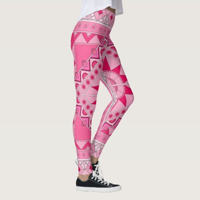Leggings with pink casual art (Right)