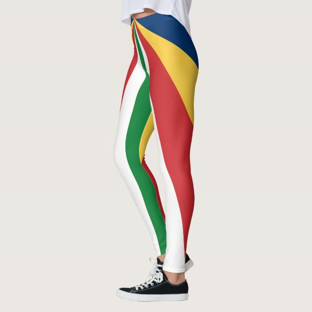 Leggings with Seychelles Colours design (Left)
