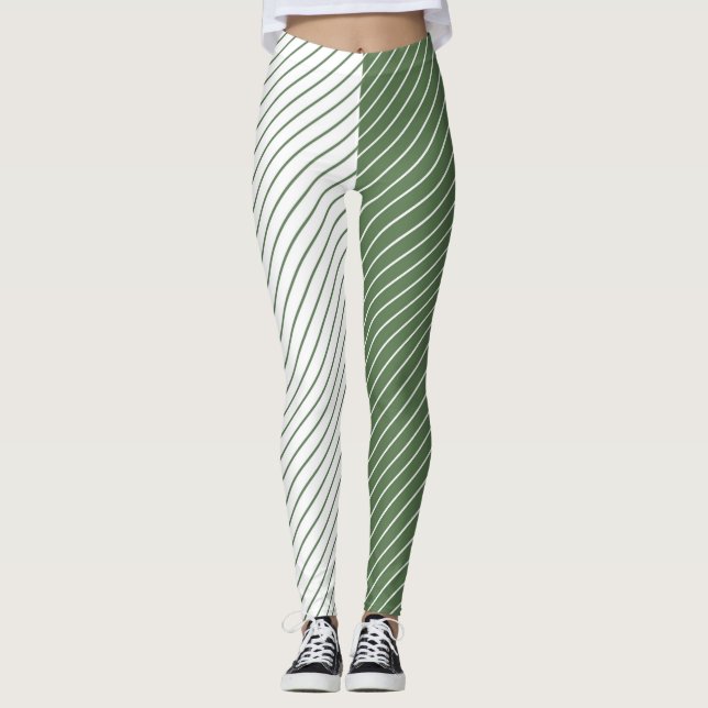Leggings Women - Forest Green Pattern (Front)