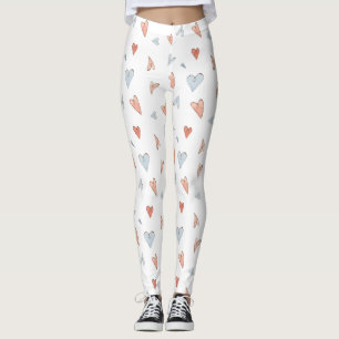Leggings Women - Hearts Pattern