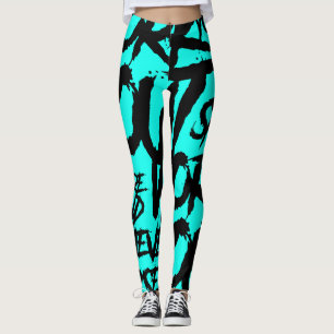 Leggings Workout Motivation Teal Gym Full Length
