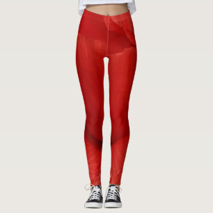 Leggins red poppy leggings