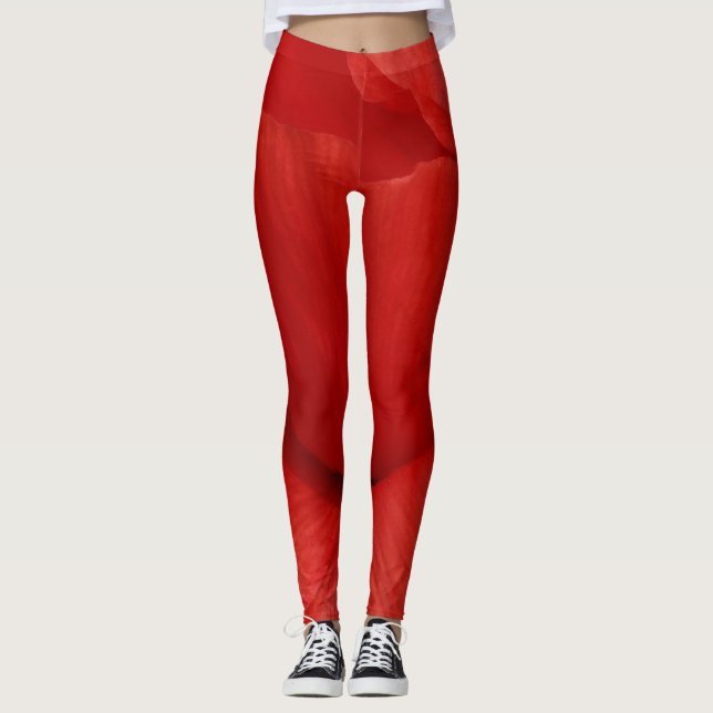 Leggins red poppy leggings (Front)