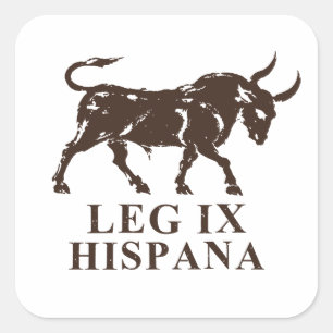 Legio IX Hispana Bull in Ancient Pigment Square Sticker
