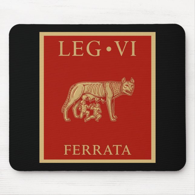 Legio VI Ferrata: Ancient Roman Legion Vexillum Mouse Mat (Front)