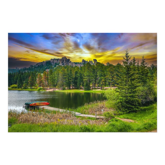 Legion Lake in Custer State Park South Dakota Photo Print (Front)