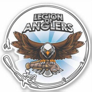 Legion Of Anglers Blue Vinyl Decal