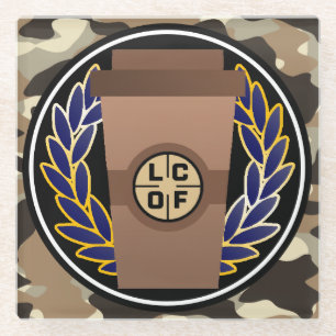 Legion of Coffee - Coffee Camo Glass Coaster