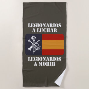 Legionarios a luchar 2 beach towel