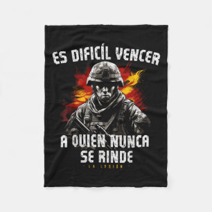 Legionary Motto Spanish Legion Motivational Phrase Fleece Blanket