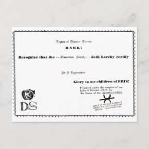 legionnaire certificate postcard