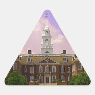 Legislative Hall Delaware State Capitol in Dover Triangle Sticker