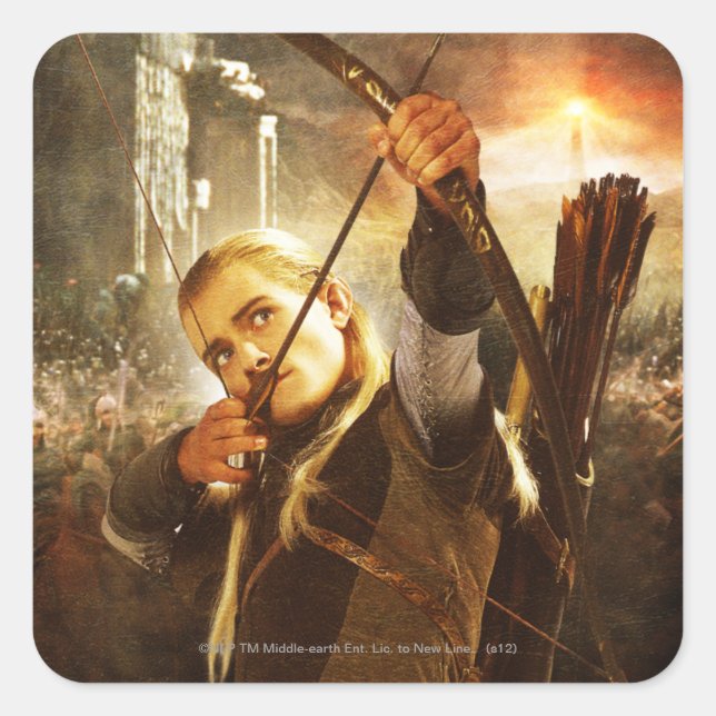 LEGOLAS GREENLEAF™ in Action Square Sticker (Front)