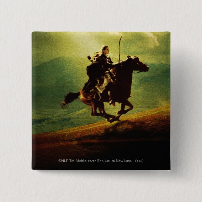 LEGOLAS GREENLEAF™ on Horse 15 Cm Square Badge (Front)