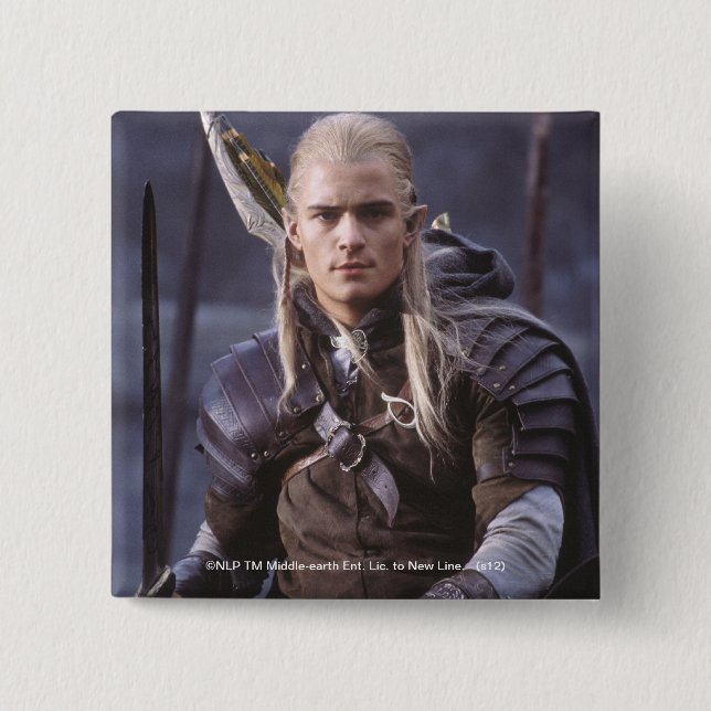 LEGOLAS GREENLEAF™ on Horse 15 Cm Square Badge (Front)