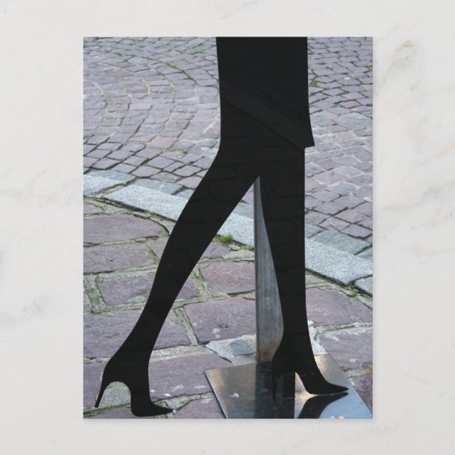 Legs Silhouette at the Corner Postcard (Front)