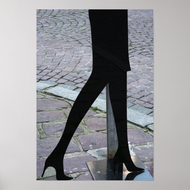 Legs Silhouette at the Corner Poster (Front)