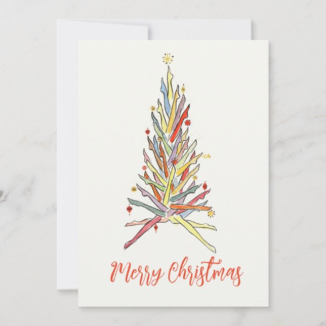 Legs Tree Merry Christmas Holiday Card (Front)