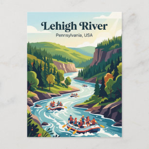 Lehigh River, Pennsylvania, USA, white water rafti Postcard