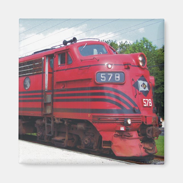 Lehigh Valley Railroad F-7A #578 @ Cape May N.J. Magnet (Front)