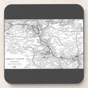 Lehigh Valley Railroad Map 1903 Coaster