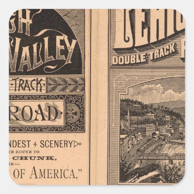 Lehigh Valley Railroad Square Sticker (Front)