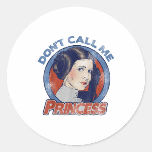 Leia Don't Call Me Princess Graphic C1 Classic Round Sticker