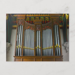 Leicester Cathedral organ,  Leicestershire, UK, Postcard