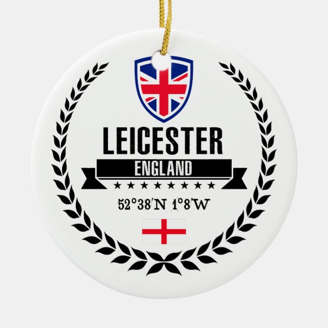 Leicester Ceramic Tree Decoration (Front)